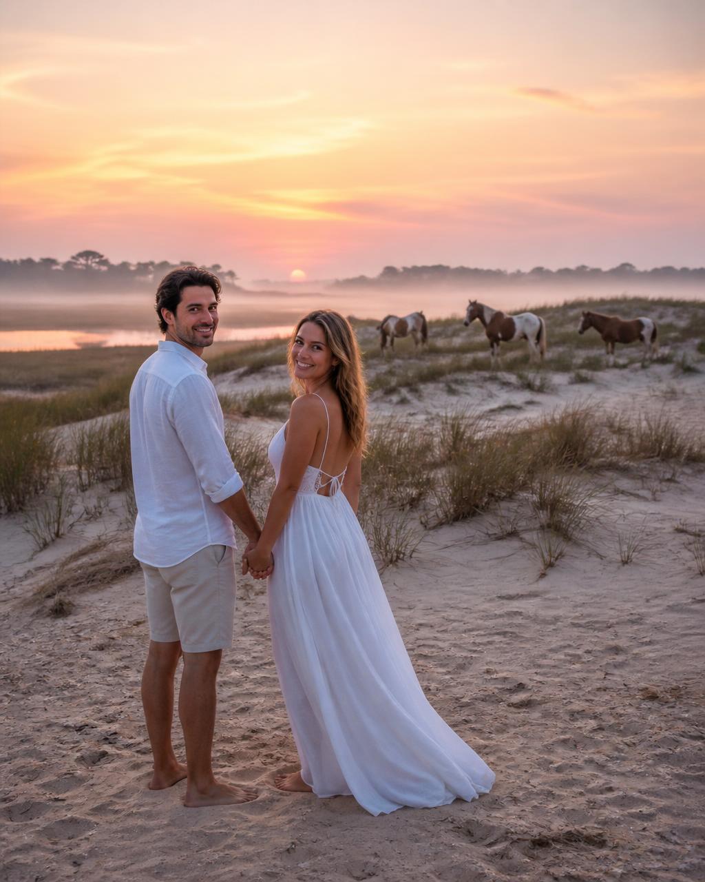 Chincoteague, Virginia honeymoon — wild ponies, quiet beach